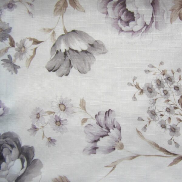 Grey and Lilac Flower Runners 3m x 44cm