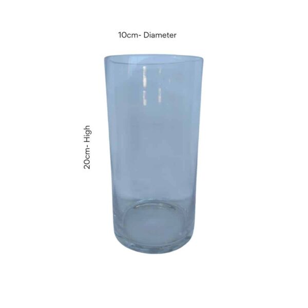 Clear Glass Cylinder Vase 20x10cm
