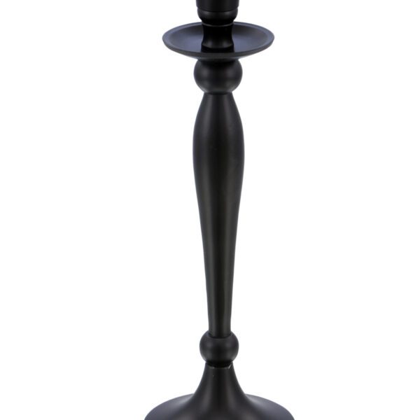 Black Matt Antique Dinner Candle Holders 25cm High