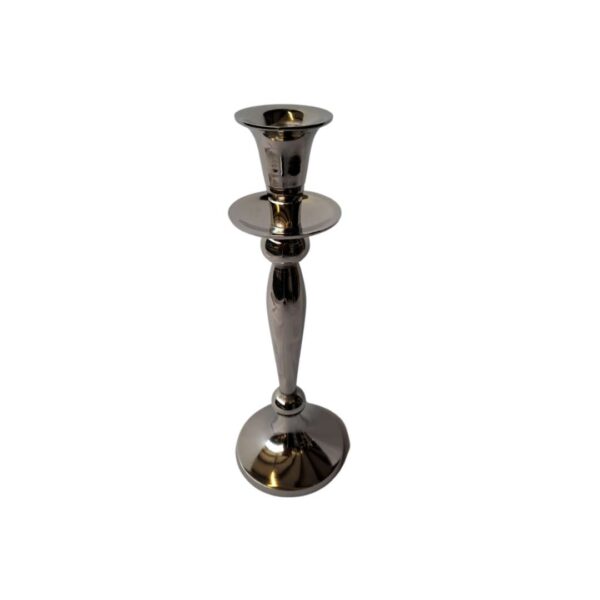 Antique Silver Dinner Candle Holder 30cm