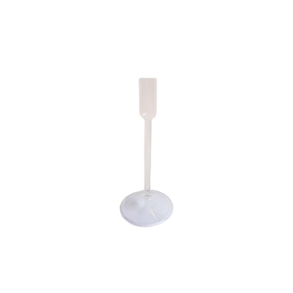 Glass Dinner Candle Stick With Curved Foot Medium19cm-h x22