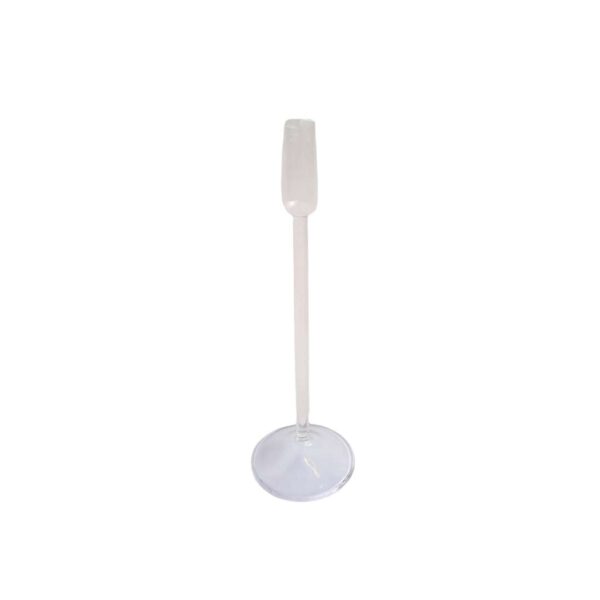 Glass Dinner Candle Stick With Curved Foot Large 24cm-h x23