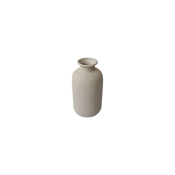 Ceramic Beige Bud Vase Medium 12cm-high x 20