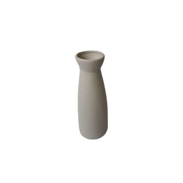 Ceramic Beige Bottle Vase Large 22cm-high x 20